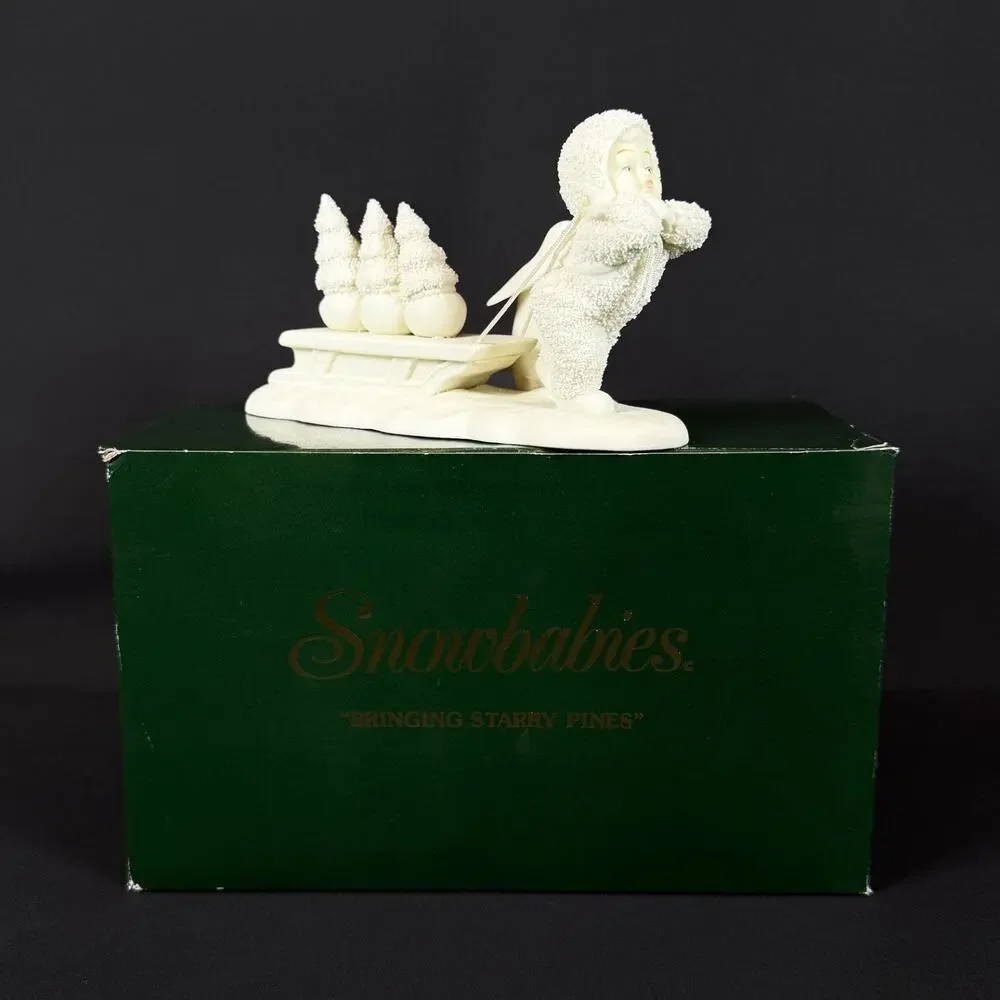 Department 56 SNOWBABIES FIGURINE Bringing Starry Pines Penguin, Tree 6862-4